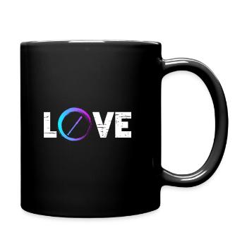 Sporty Hobby Leidenschaft Blockflöte - Tasse einfarbig - Schwarz - Rechts