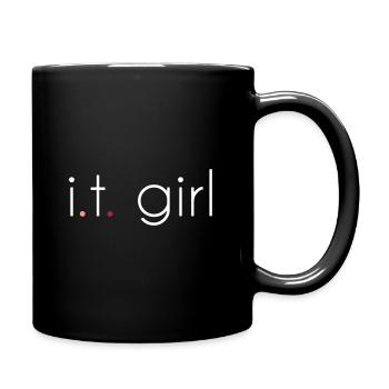 coder shirt it girl - Full Colour Mug - black - Right