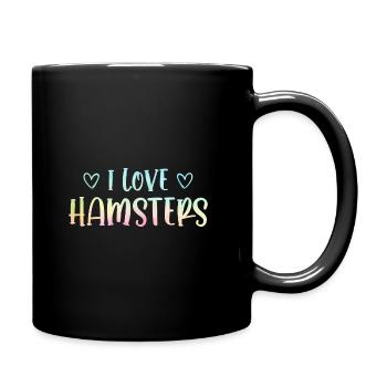 I Love Hamsters Graphic Hamster Owner Animal Owner - Tasse einfarbig - Schwarz - Rechts