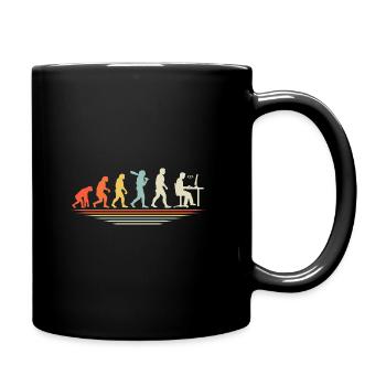Kaffee-Codierung Evolution Programmierer Entwickler Nerd Coffe - Tasse einfarbig - Schwarz - Rechts