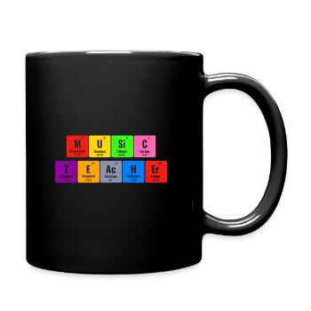 Periodisches System der Elemente Musiklehrer Klasse M - Tasse einfarbig - Schwarz - Rechts