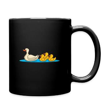 Duck Chicks - Duck Family - Full Colour Mug - black - Right