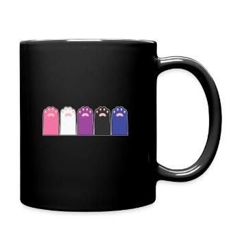 LBGT Flag Gay Pride Humain Chat Pattes - Mug uni - noir - Droite
