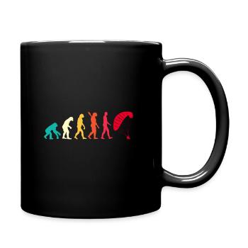 Evolution Graphic Paragliding Paraglider Skydiver - Tasse einfarbig - Schwarz - Rechts
