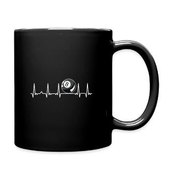 Billiard Heartbeat Snooker Pool Chalk Billiard Pla - Full Colour Mug - black - Right