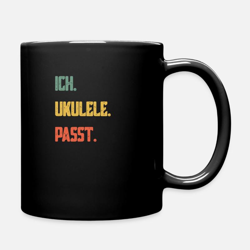 Ukulele - Tasse einfarbig - Schwarz