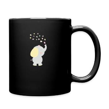 Eléphant - Mug uni - noir - Droite