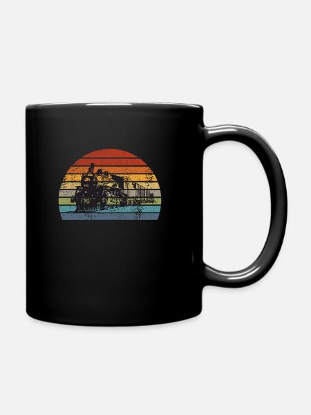 trains - Mug uni - noir