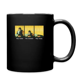 Lustiges Van Gogh Van Goghing Van Gone - Tasse einfarbig - Schwarz - Rechts