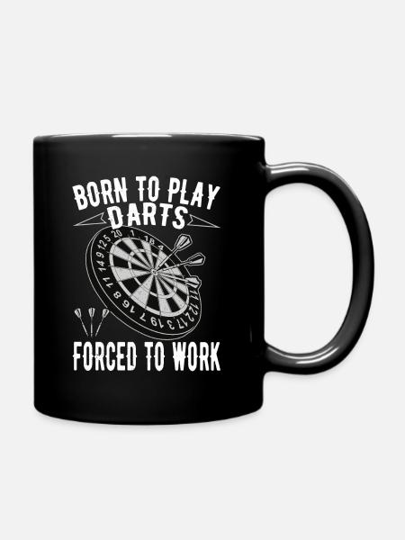 Né pour jouer aux fléchettes - Mug uni - noir