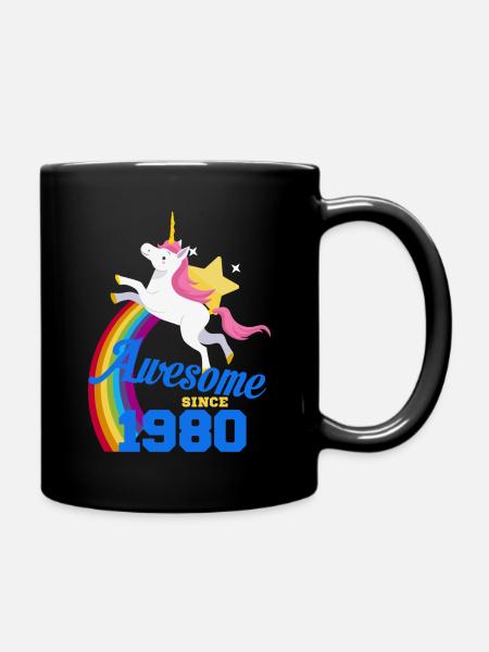 Licorne - Génial depuis 1980 - Mug uni - noir