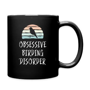 Obsessive Birding Disorder Funny Birdwatching Gift - Full Colour Mug - black - Right