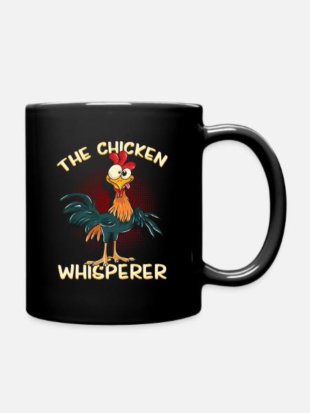 Chicken Whisperer Farmer Chickens Gift - Full Colour Mug - black