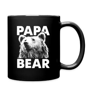 Papa Bear Papa Father Bear Gift - Full Colour Mug - black - Right