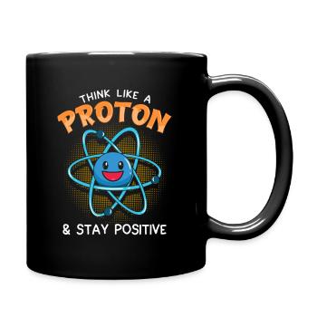 Proton science chemistry chemist gift - Full Colour Mug - black - Right