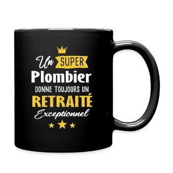 Plombier retraite futur retraité cadeau drôle - Mug uni - noir - Droite