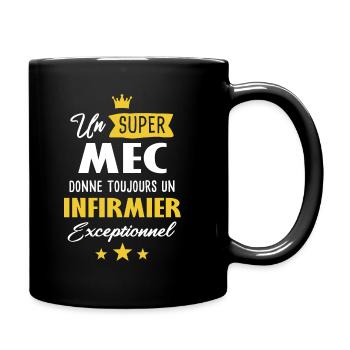 Super infirmier cadeau drôle - Mug uni - noir - Droite