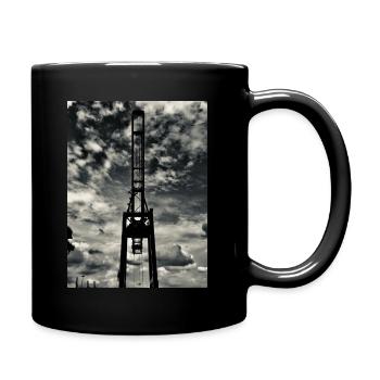 Port de Hambourg Grue - Mug uni - noir - Droite