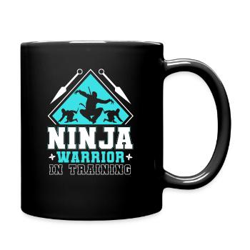 Ninja Warrior In Training - Ninja Warrior Gift - Full Colour Mug - black - Right