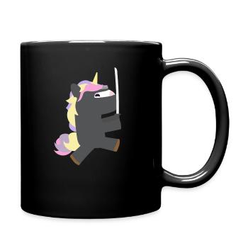 Ninja Unicorn - Full Colour Mug - black - Right