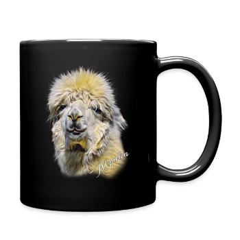 Alpaca - Tête d’Alpaca - Mug uni - noir - Droite