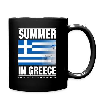Summer in Greece - Tasse einfarbig - Schwarz - Rechts