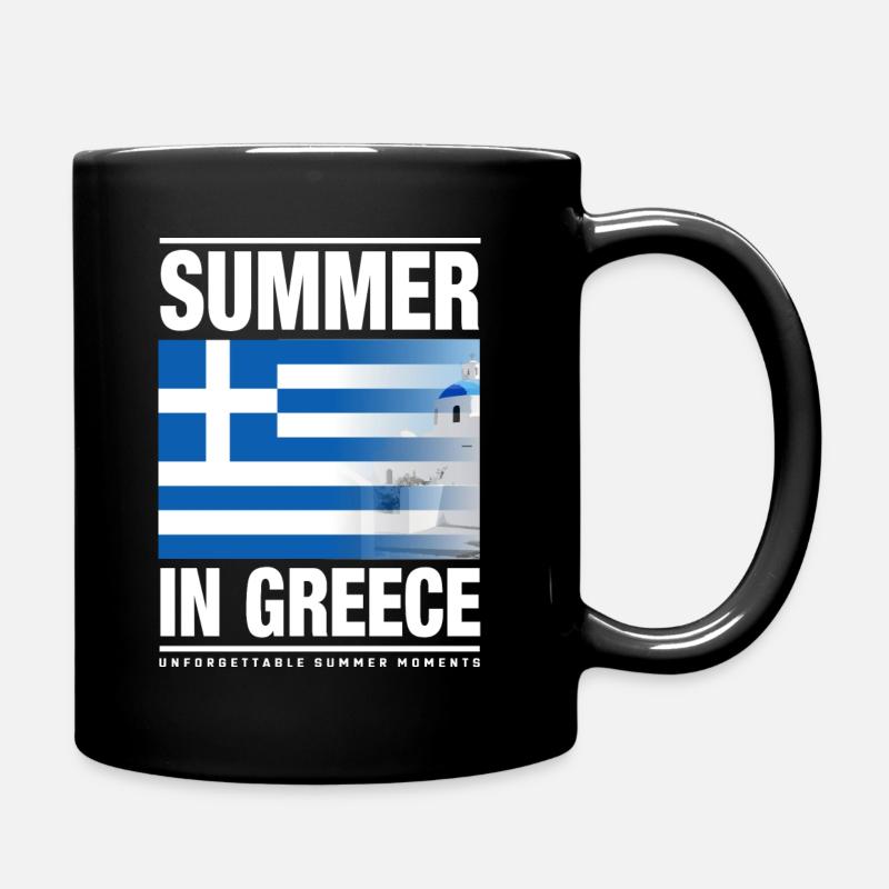 Summer in Greece - Tasse einfarbig - Schwarz