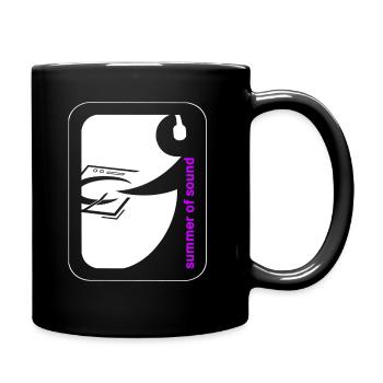 Summer of Sound Logo weiß lila 2 - Tasse einfarbig - Schwarz - Rechts