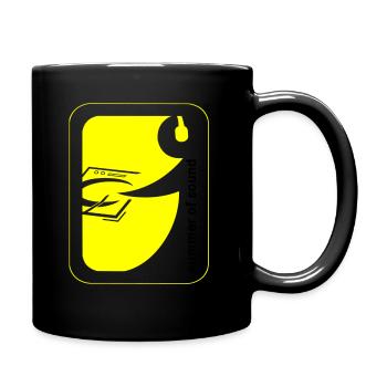Summer of Sound Logo gelb schwarz - Tasse einfarbig - Schwarz - Rechts