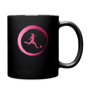 Sporty Hobby Leidenschaft Fussball - Tasse einfarbig - Schwarz - Rechts