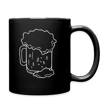 Beer Drawing Party Celebrate White - Full Colour Mug - black - Right