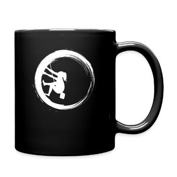 Sporty Hobby Leidenschaft Klettern - Tasse einfarbig - Schwarz - Rechts