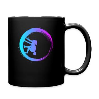 Sporty Hobby Leidenschaft Klettern - Tasse einfarbig - Schwarz - Rechts