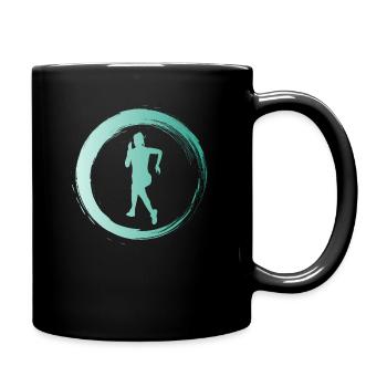 Sporty Hobby Leidenschaft Sprinten - Tasse einfarbig - Schwarz - Rechts