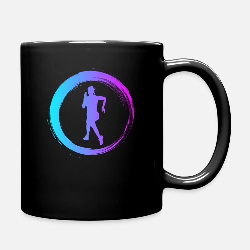 Sporty Hobby Leidenschaft Sprinten - Tasse einfarbig - Schwarz