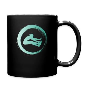 Sporty Hobby Leidenschaft Weitsprung - Tasse einfarbig - Schwarz - Rechts