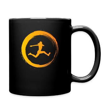 Sporty Hobby Leidenschaft Dreisprung - Tasse einfarbig - Schwarz - Rechts