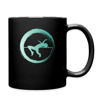 Sporty Hobby Leidenschaft Hochsprung - Tasse einfarbig - Schwarz - Rechts