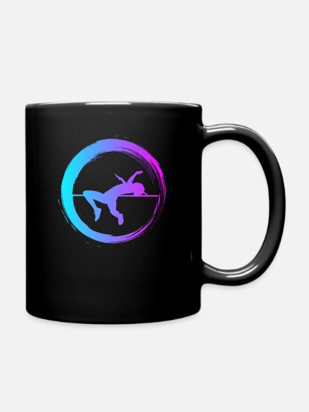Sporty Hobby Leidenschaft Hochsprung - Tasse einfarbig - Schwarz