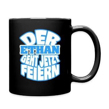 Party Feiern it Ethan - Tasse einfarbig - Schwarz - Rechts