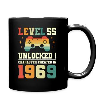 Level 55 Birthday Gamer 55 Years - Full Colour Mug - black - Right