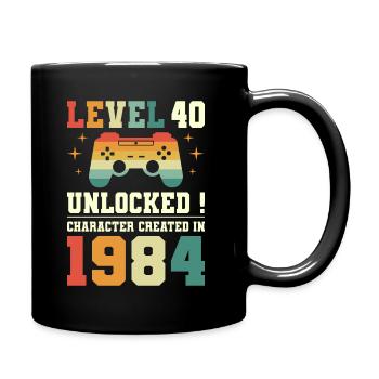 Level 40 Birthday Gamer 40 Years - Full Colour Mug - black - Right