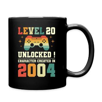 Level 20 Birthday Gamer 20 Years - Full Colour Mug - black - Right