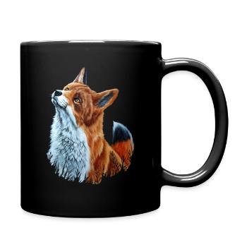 Fuchs - Tasse einfarbig - Schwarz - Rechts