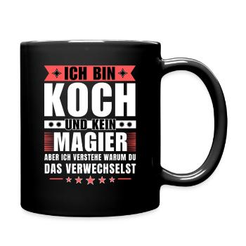 Ich bin Koch und kein Magier - Tasse einfarbig - Schwarz - Rechts
