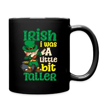 Drôle de St Patricks Day Iris était plus grande - Mug uni - noir - Droite