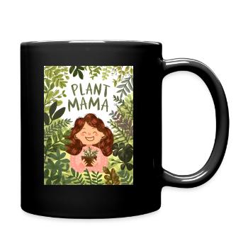 plant mama eco friendly - Full Colour Mug - black - Right