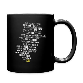 Fuck me - Tasse einfarbig - Schwarz - Rechts
