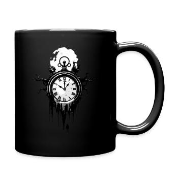 Surreal Gothic Clock Design - Tasse einfarbig - Schwarz - Rechts