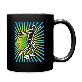 Footballer Football Fan Shirt Gift - Full Colour Mug - black - Right